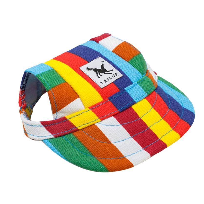 Small Dog Sun Hat: Breathable Canvas Visor Cap for Walks