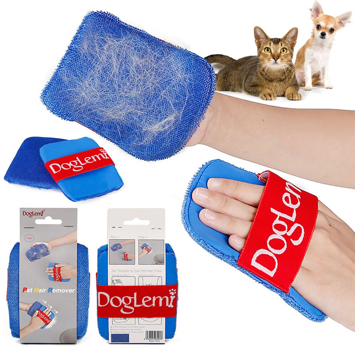 Pet Hair Remover Brush for Sofas, Cars & Clothes Reusable