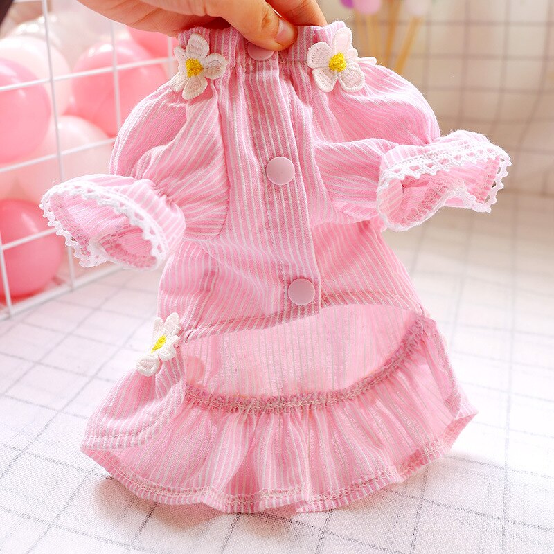 Small Dog Floral Dress for Lightweight Summer Style