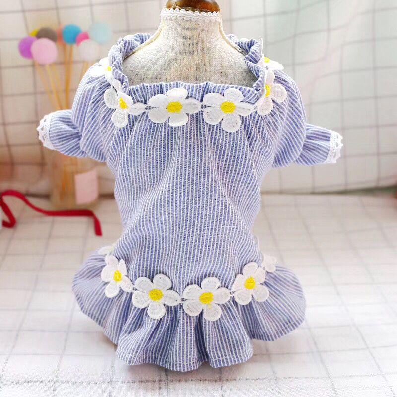 Small Dog Floral Dress for Lightweight Summer Style
