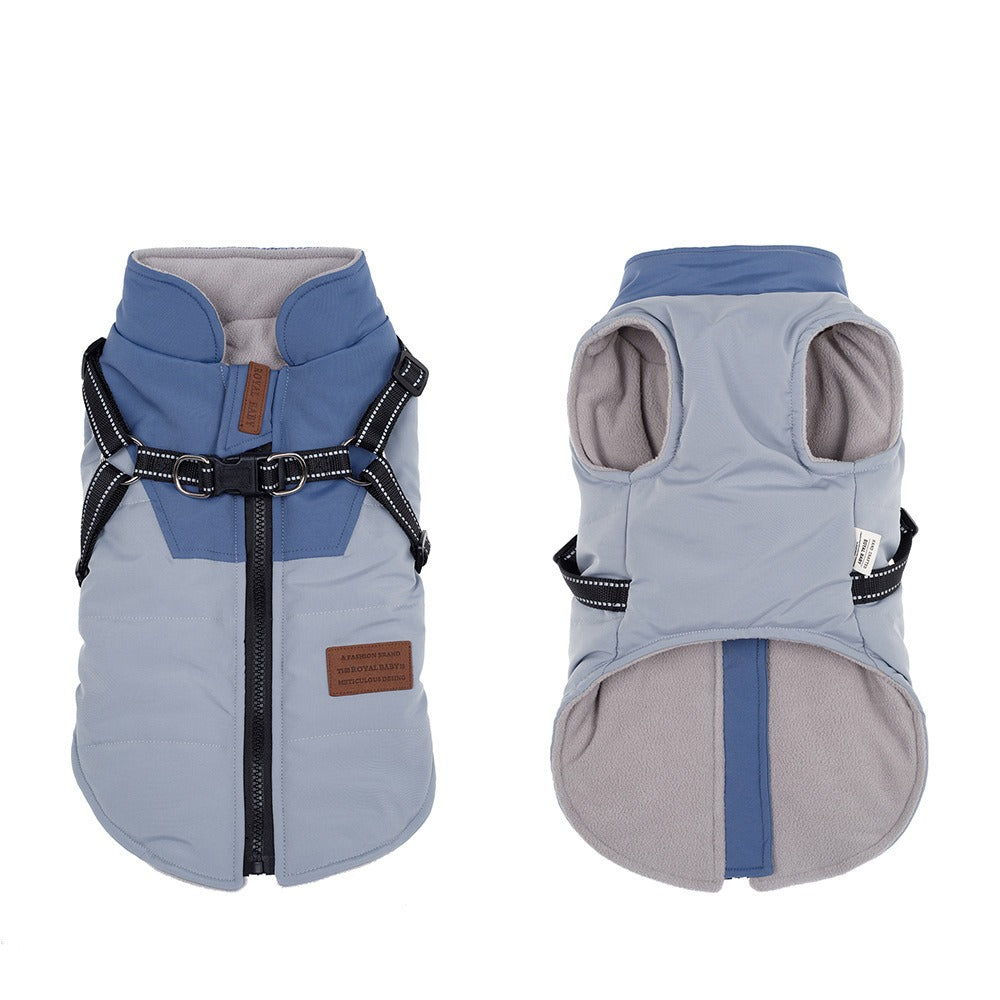 Small Dog Winter Vest With Warm Padded Harness Protection