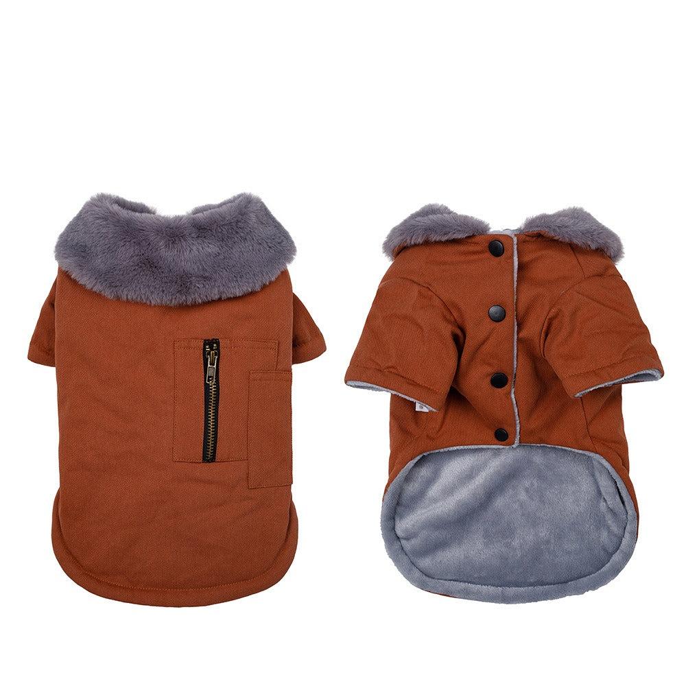 Small Dog Winter Vest With Warm Padded Harness Protection