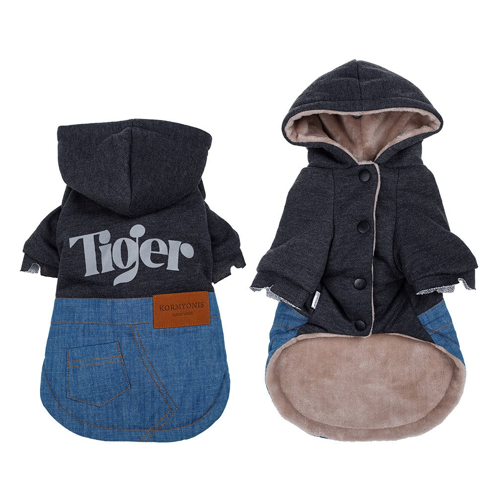 Small Dog Winter Vest With Warm Padded Harness Protection