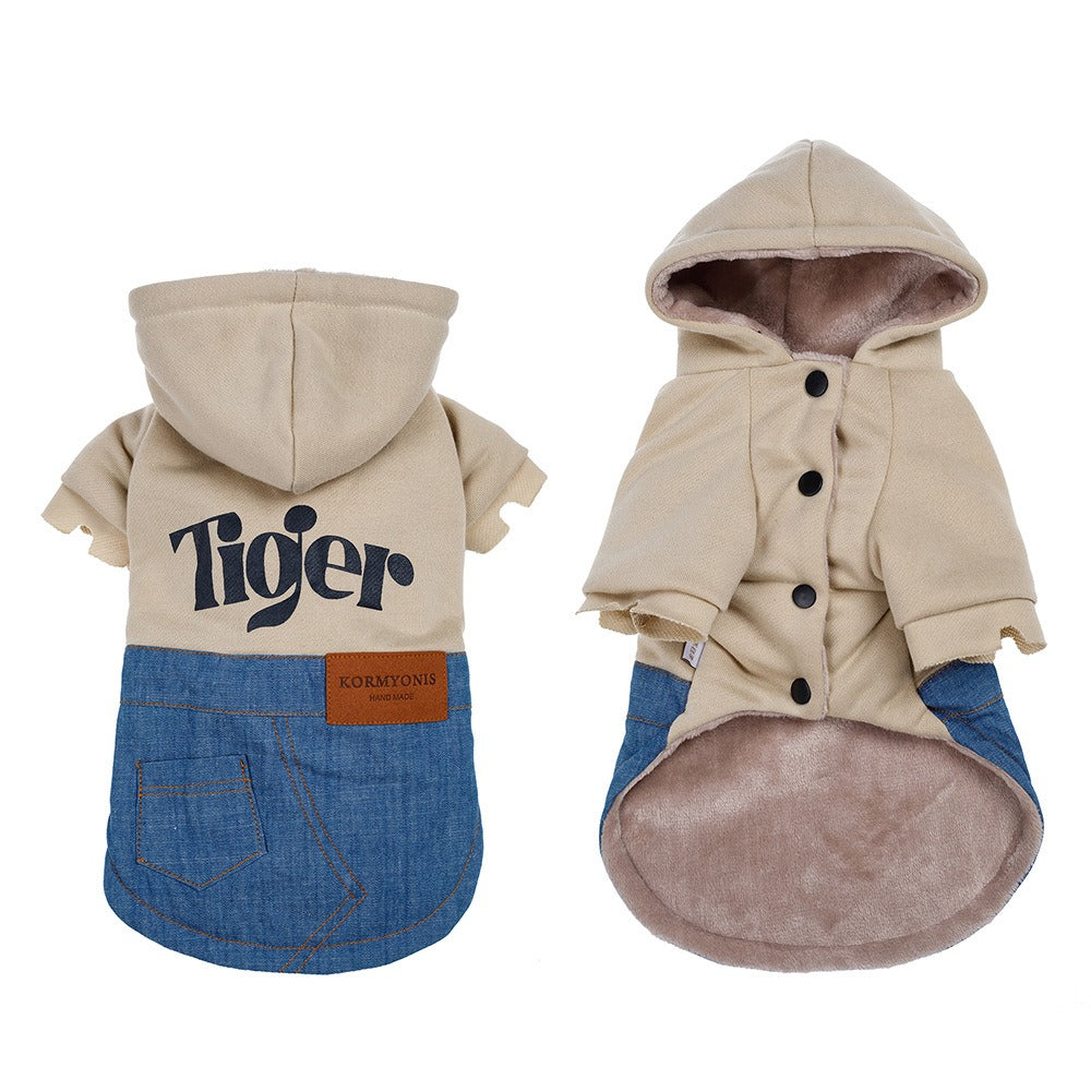 Small Dog Winter Vest With Warm Padded Harness Protection