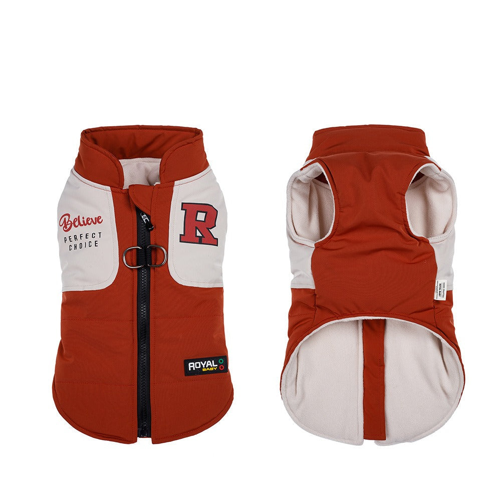 Small Dog Winter Vest With Warm Padded Harness Protection