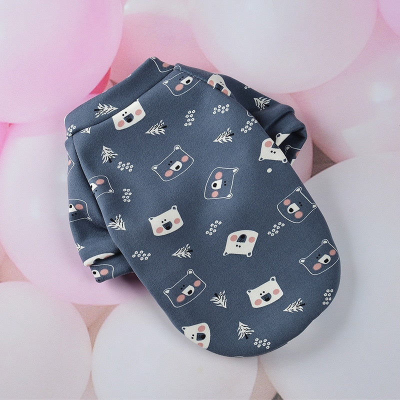 Pet Dog Shirt: Soft Printed Pullover Coat for Pets