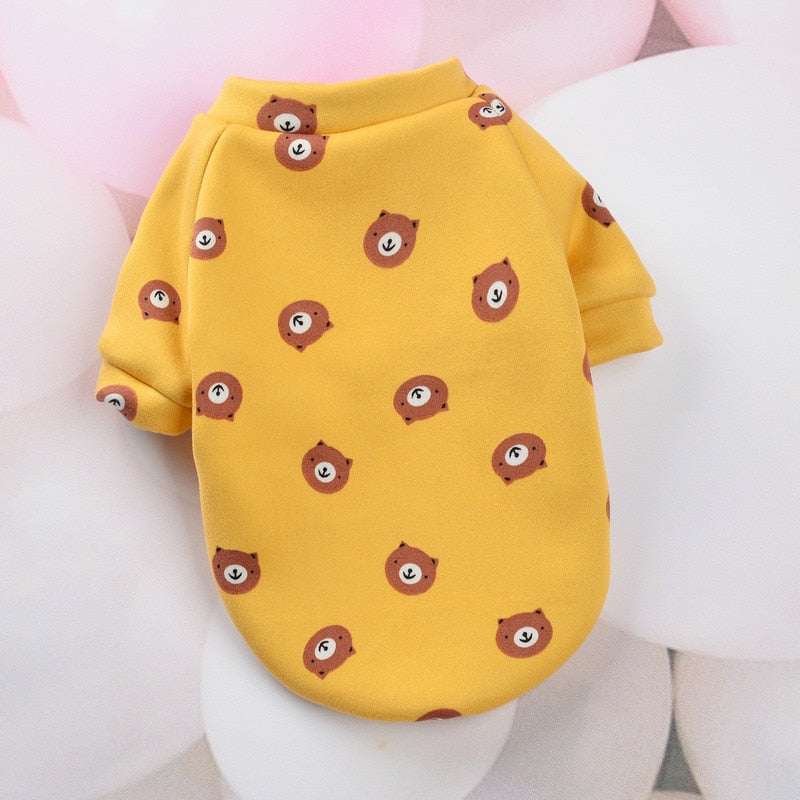 Pet Dog Shirt: Soft Printed Pullover Coat for Pets