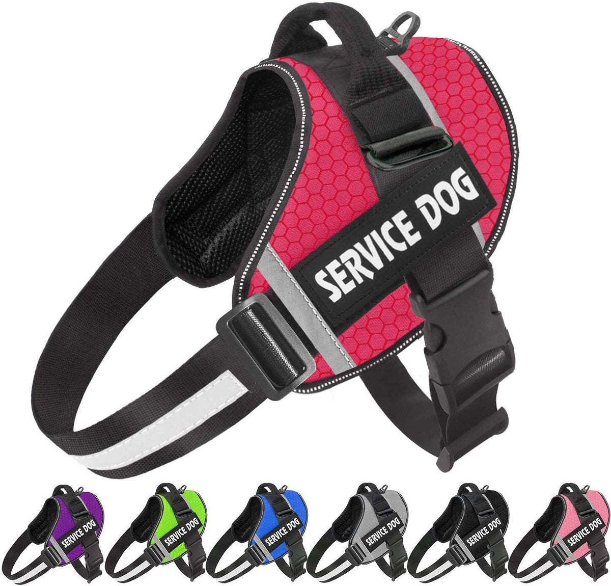 Reflective Service Dog Harness With Secure Control Handle