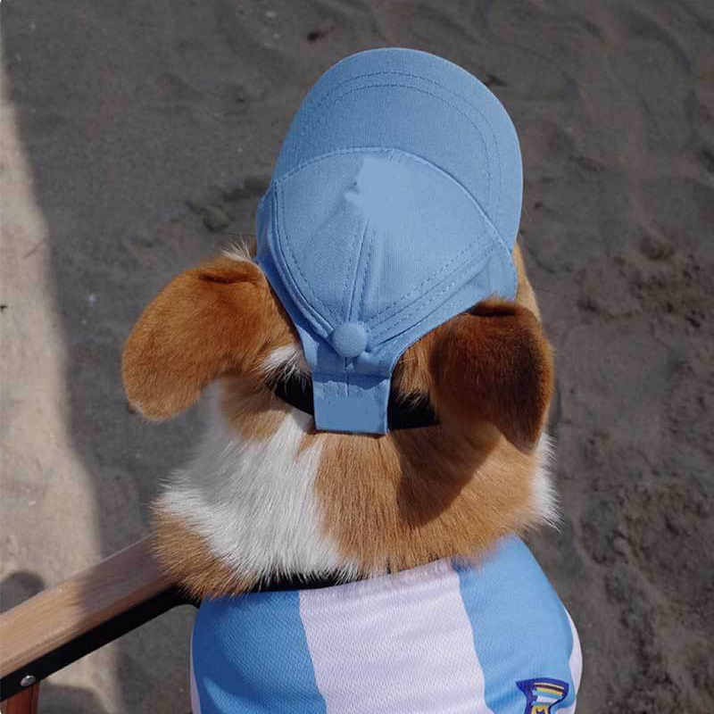 Dog Baseball Cap with Ear Holes for Sun Protection