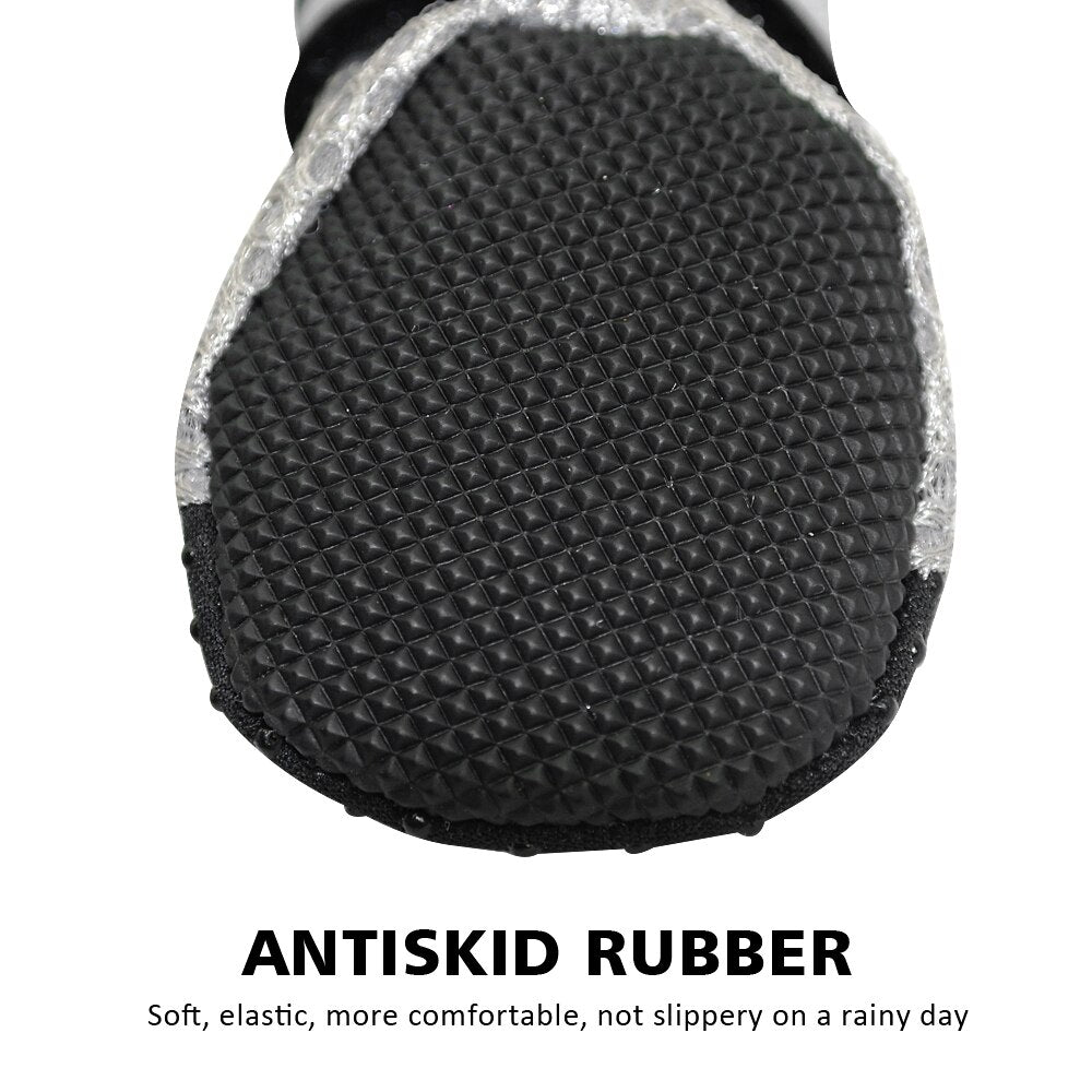 Small Dog Shoes With Anti-Skid Grip for Rainy Walks