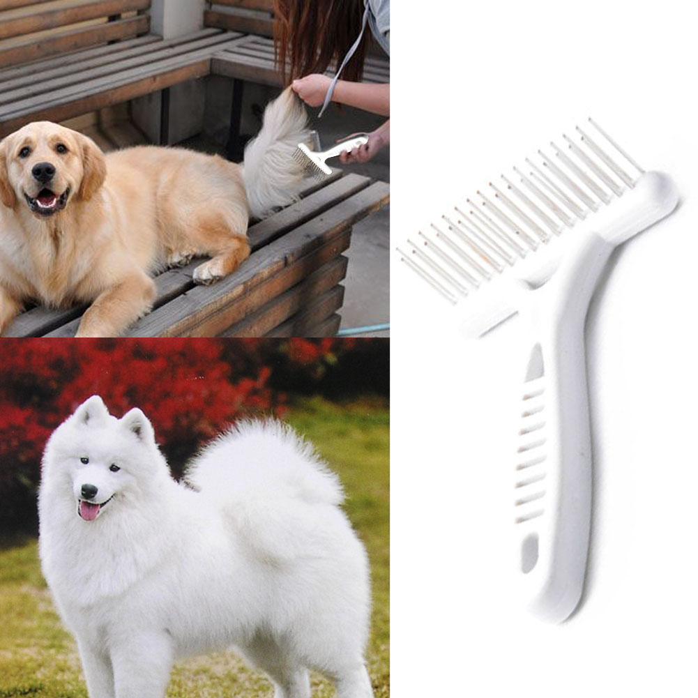 Dog Shedding Rake Brush for Thick Undercoat Fur Removal