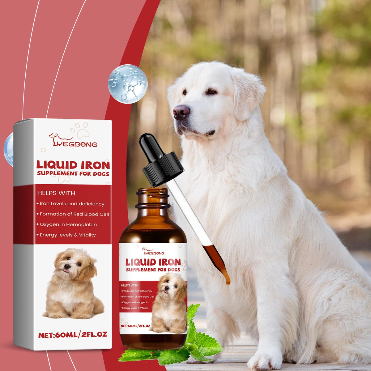 Dog Liquid Iron Supplement for Daily Energy Support