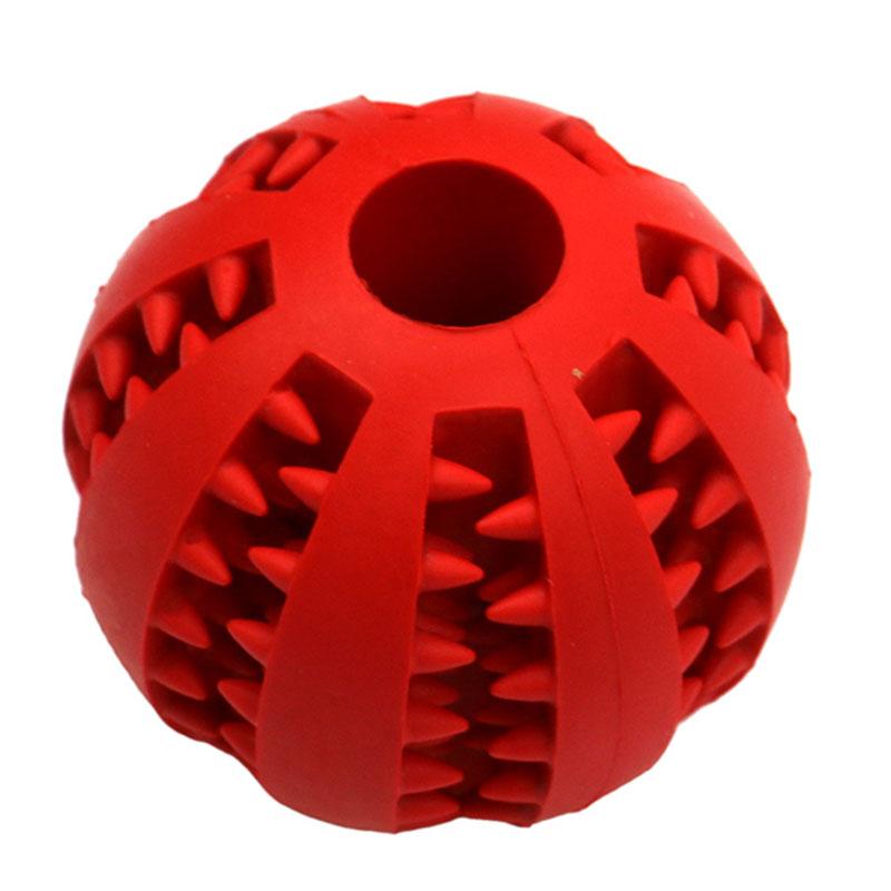 Interactive Rubber Dog Chew Ball for Teeth Cleaning
