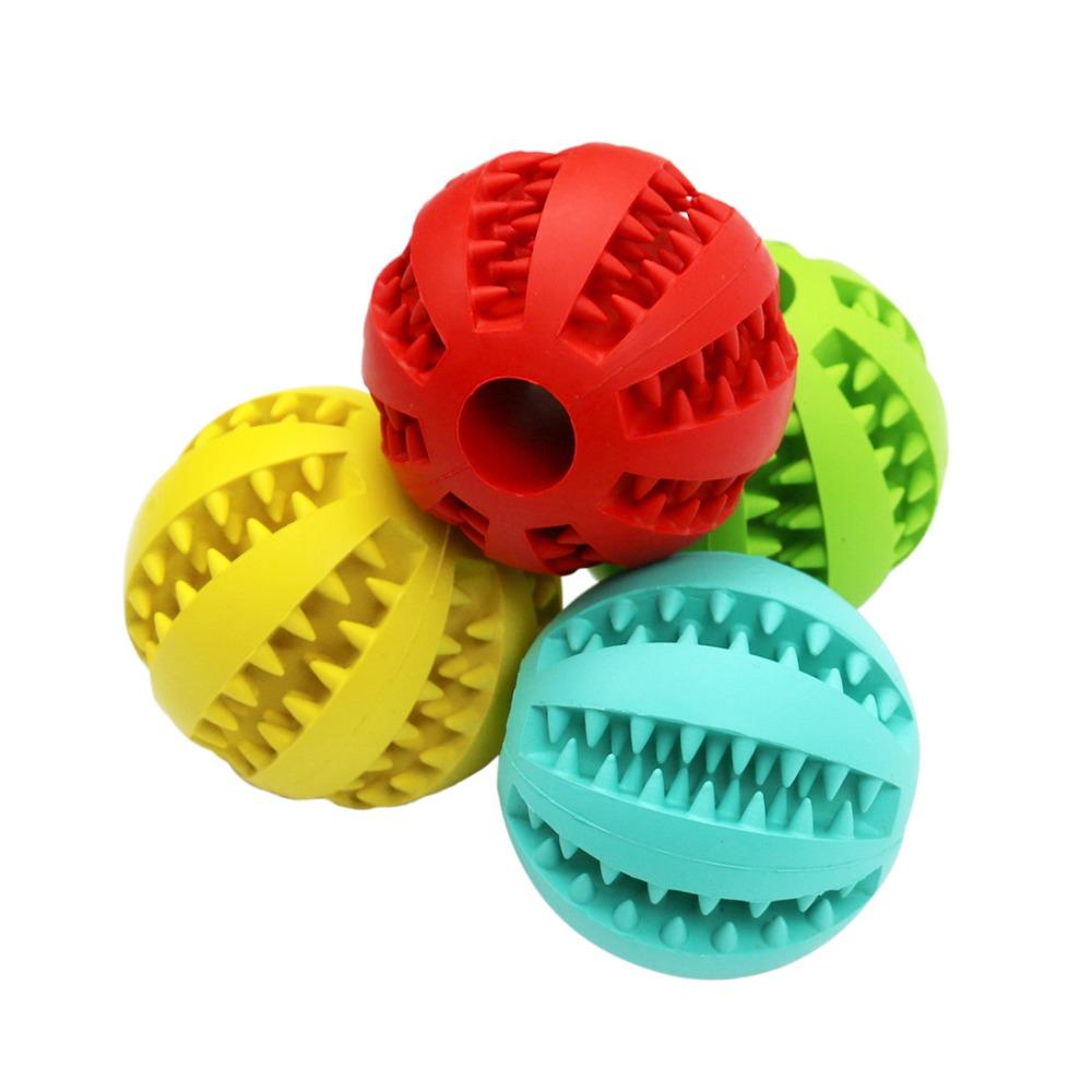 Interactive Rubber Dog Chew Ball for Teeth Cleaning