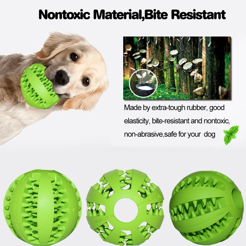 Interactive Rubber Dog Chew Ball for Teeth Cleaning