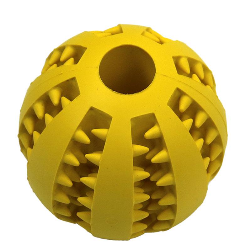 Interactive Rubber Dog Chew Ball for Teeth Cleaning