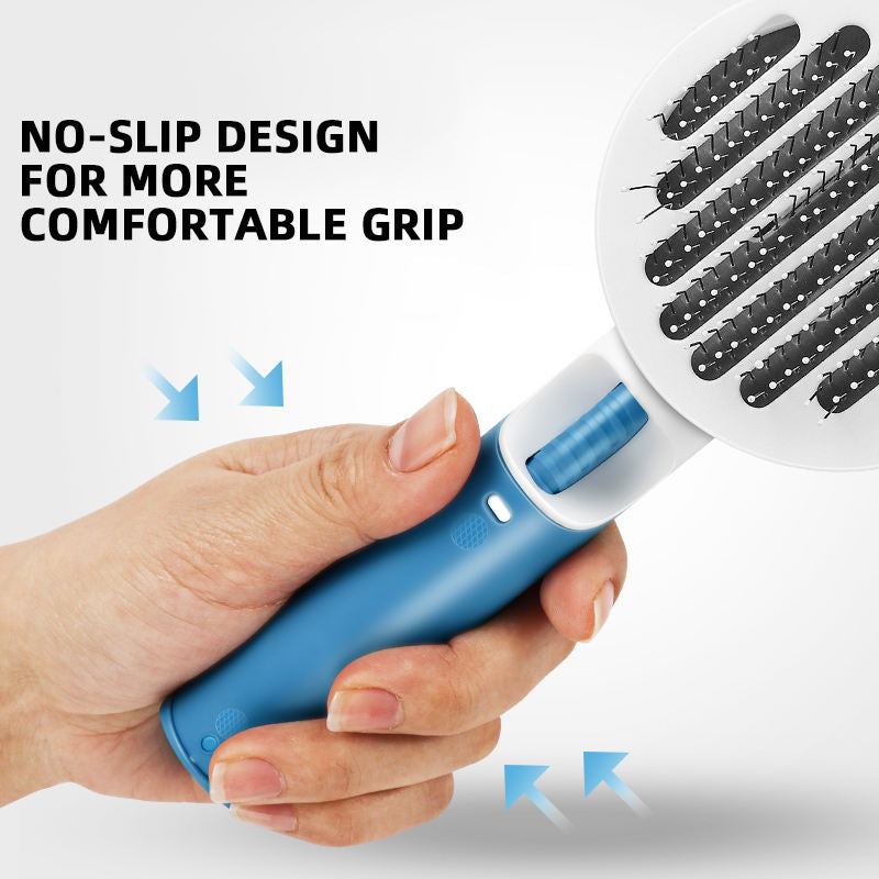 Pet Deshedding Brush With Retractable Hair Release