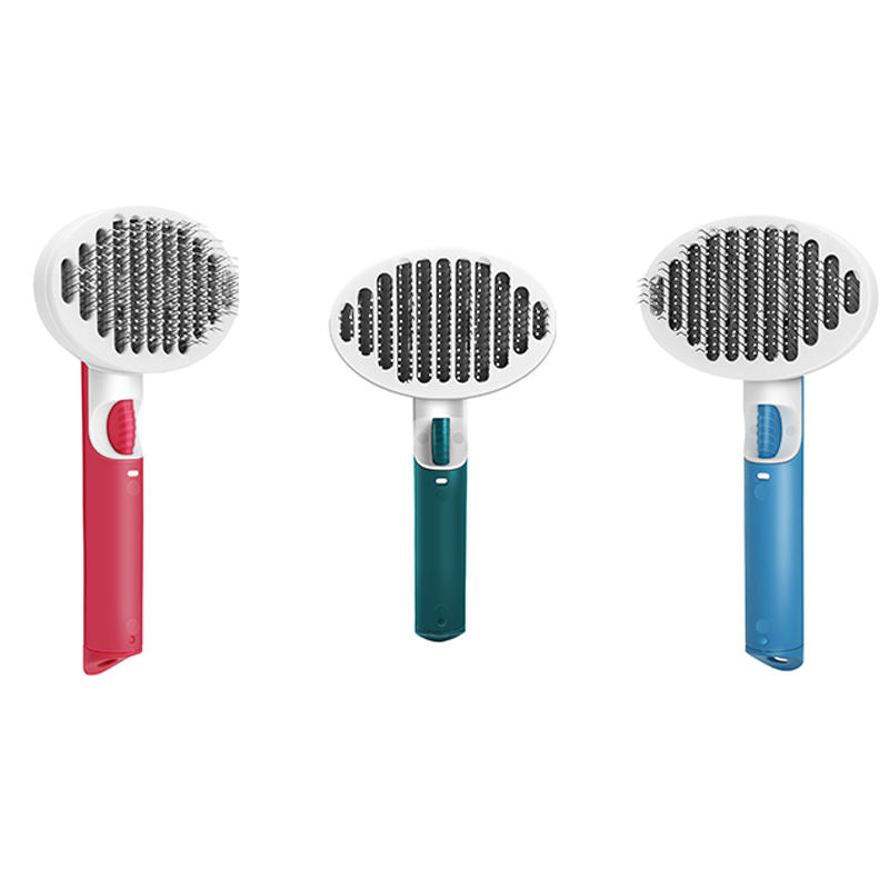 Pet Deshedding Brush With Retractable Hair Release