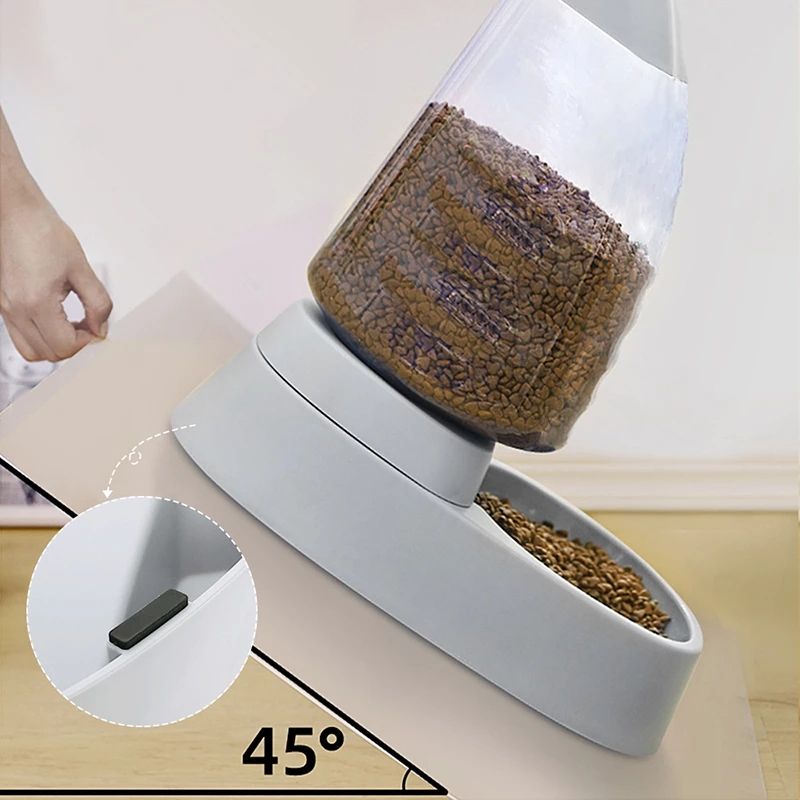 3.4L Pet Water Bowl & Food Dispenser for Short Trips