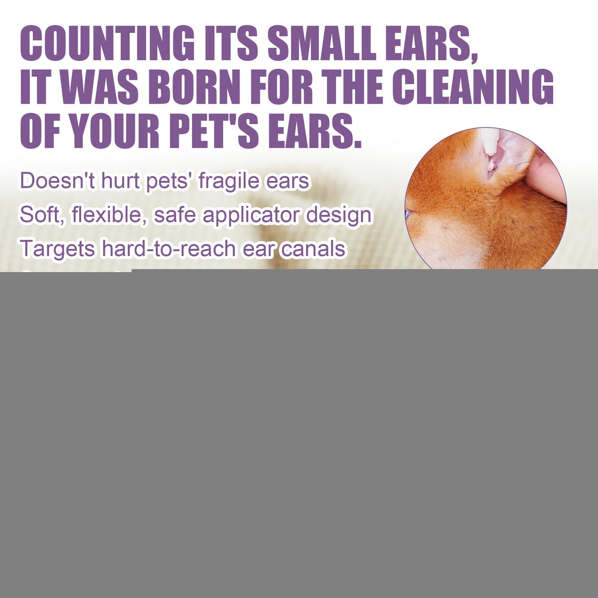 Pet Ear Cleaner for Gentle Earwax and Odor Relief