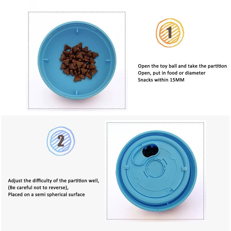 Interactive Pet Feeder Ball for Boredom Relief at Home