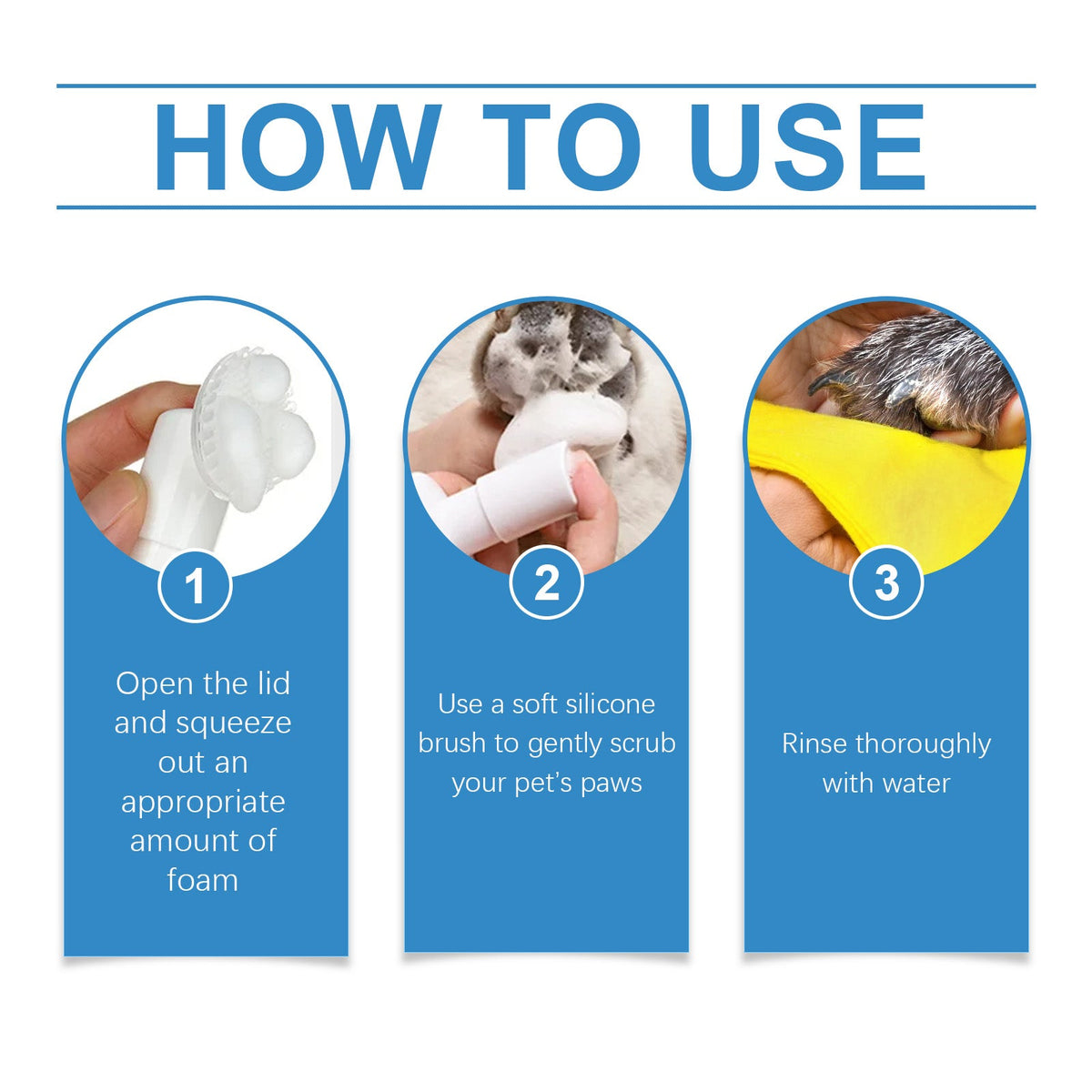 Pet Paw Cleaner Foam for Soft, Fresh Paws at Home