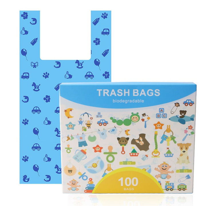 Biodegradable Dog Poop Bags With Easy-Tie Handles, 100