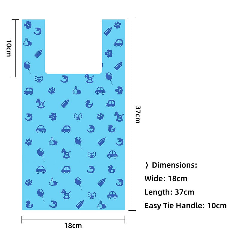 Biodegradable Dog Poop Bags With Easy-Tie Handles, 100