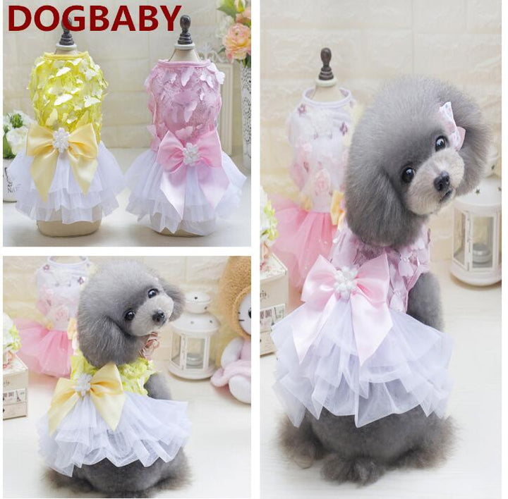 Small Dog Princess Dress for Weddings & Birthday Photos