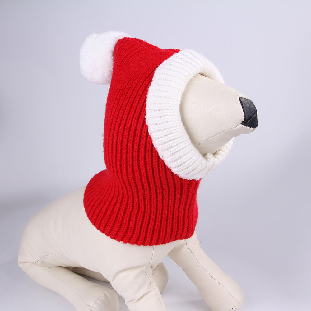 Pet Christmas Hood Cozy Full-Coverage Holiday Hat