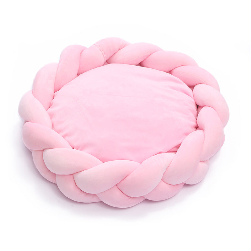 Round Plush Pet Bed for Cozy, Supported Everyday Naps