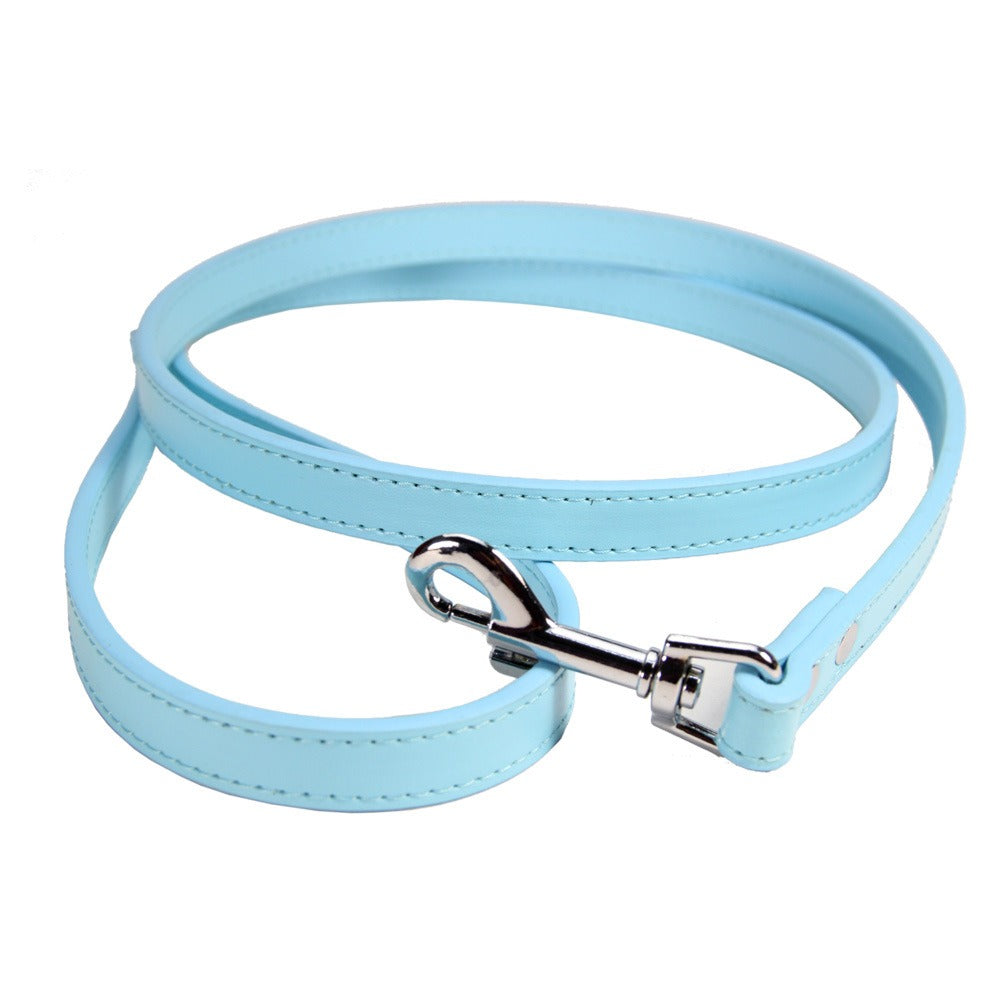 PU Leather Pet Leash with Secure Swivel Snap Clasp