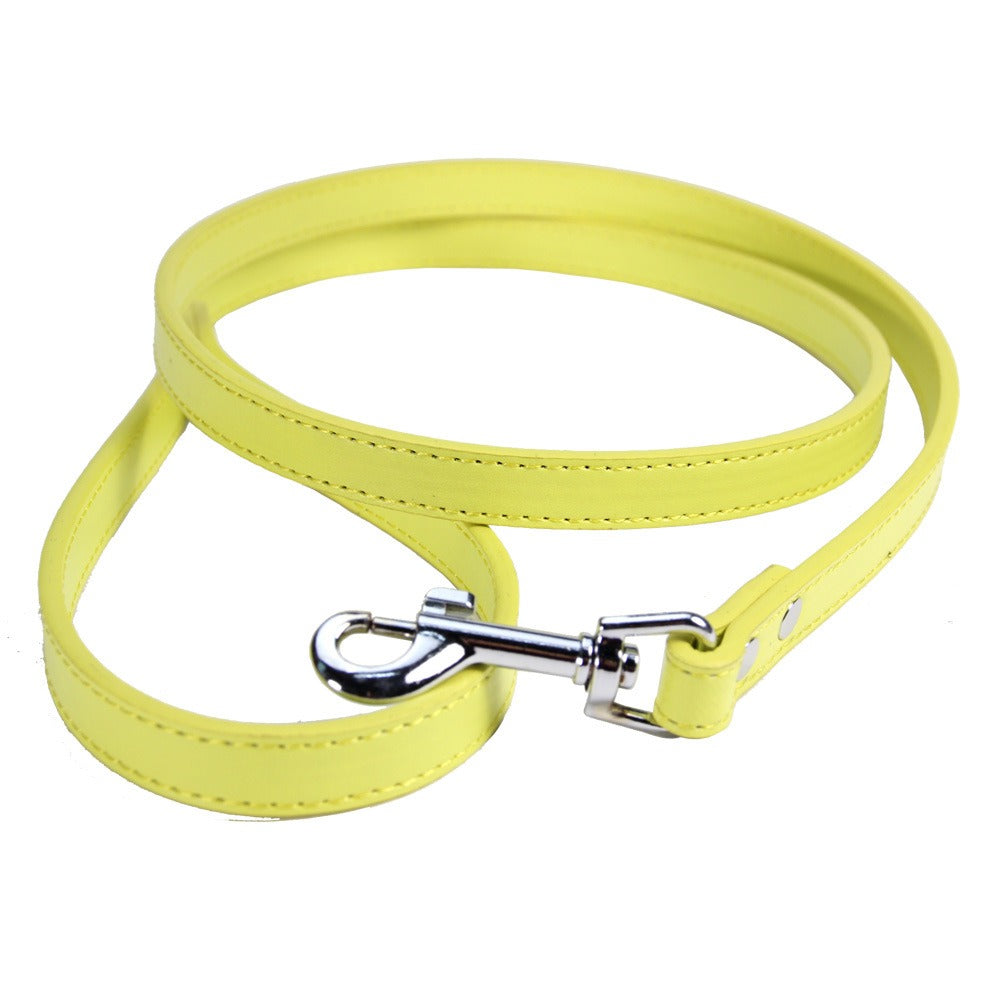 PU Leather Pet Leash with Secure Swivel Snap Clasp
