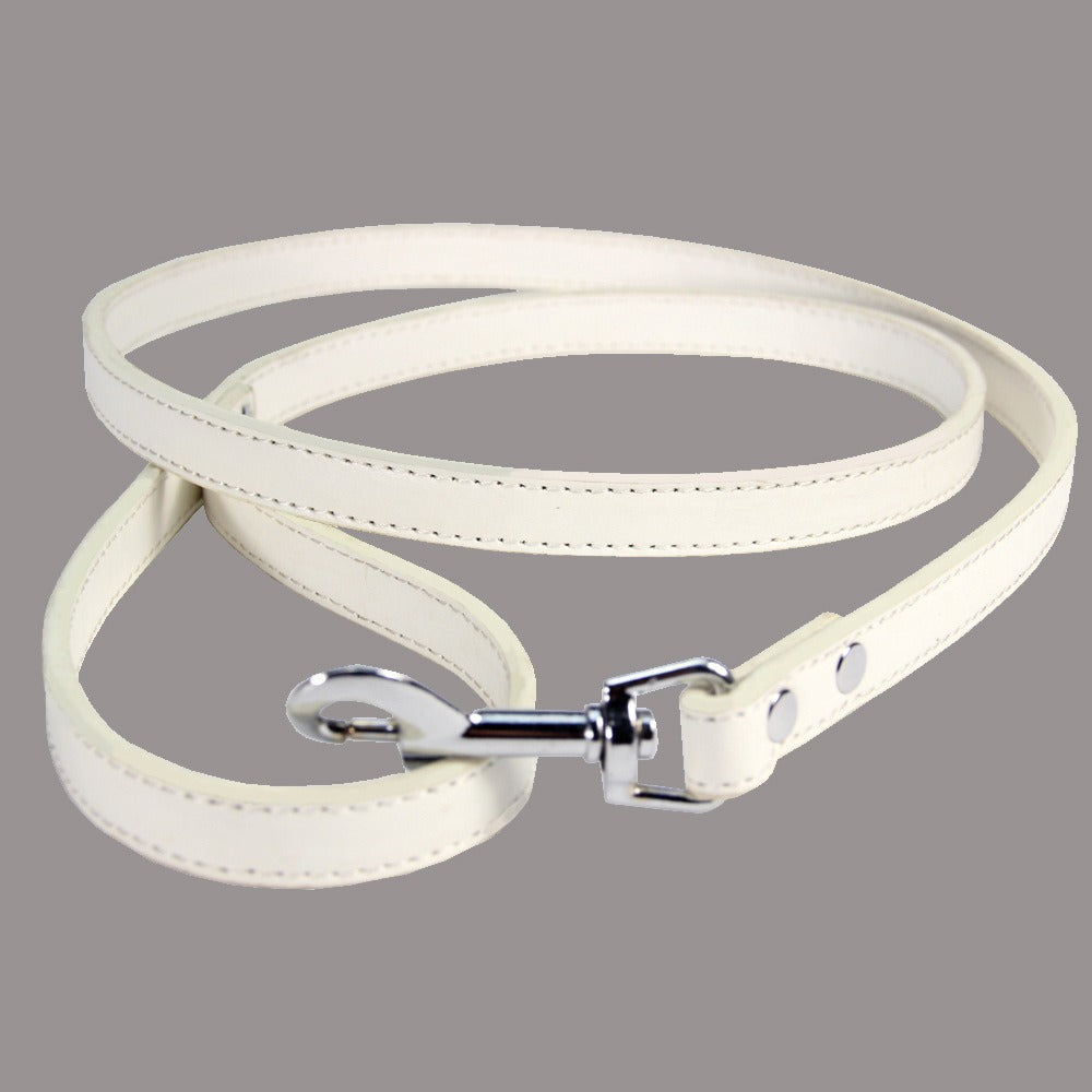 PU Leather Pet Leash with Secure Swivel Snap Clasp