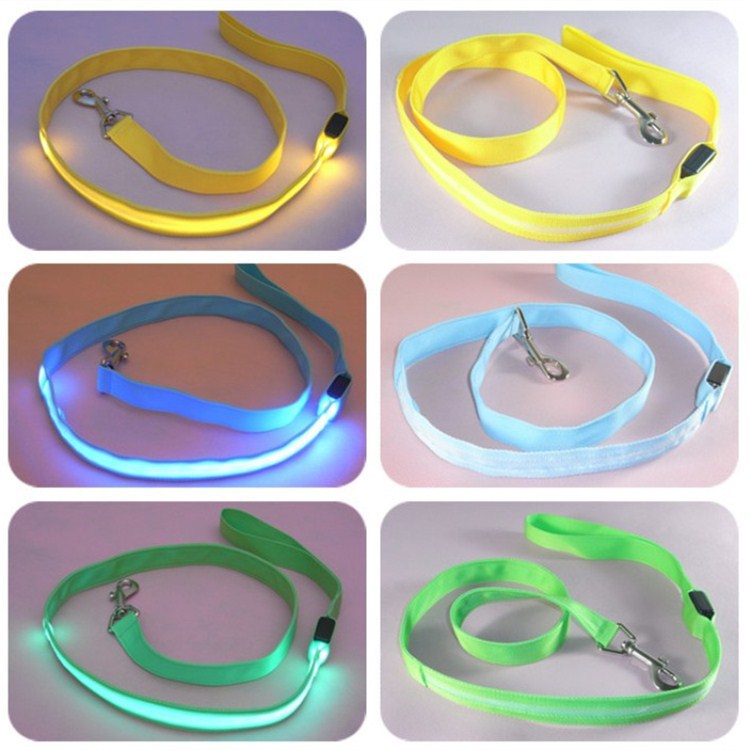LED Dog Leash for Nighttime Walks, 120CM Visibility