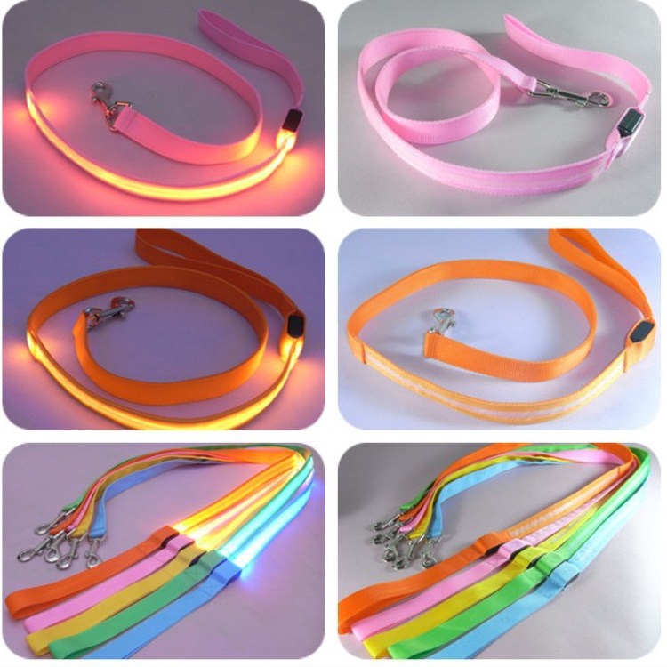 LED Dog Leash for Nighttime Walks, 120CM Visibility