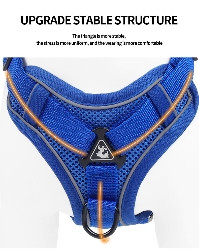 Reflective Dog Harness Vest With 15m Training Rope