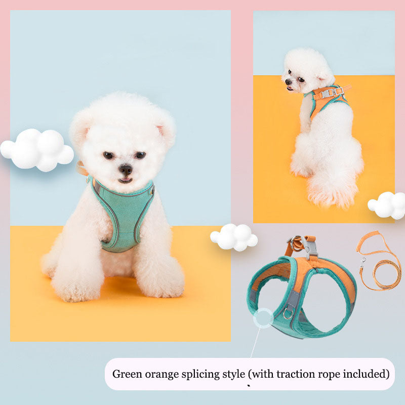 Reflective Cat & Small Dog Harness with Safety Leash