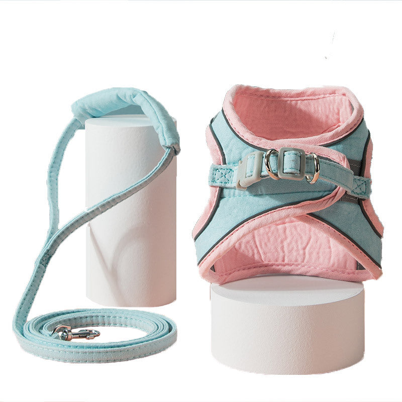 Reflective Cat & Small Dog Harness with Safety Leash