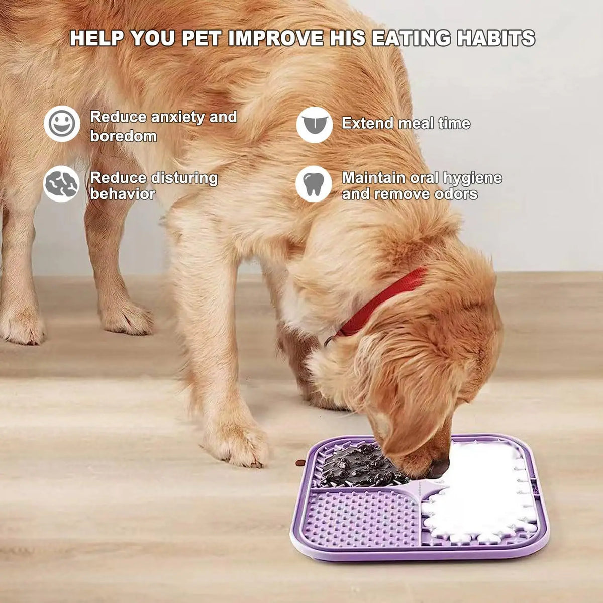 Silicone Lick Mat for Dogs Slow-Feeding Enrichment