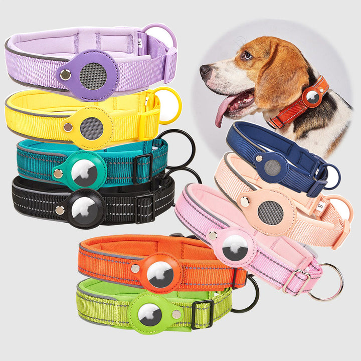 Reflective AirTag Dog Collar for Everyday Tracking