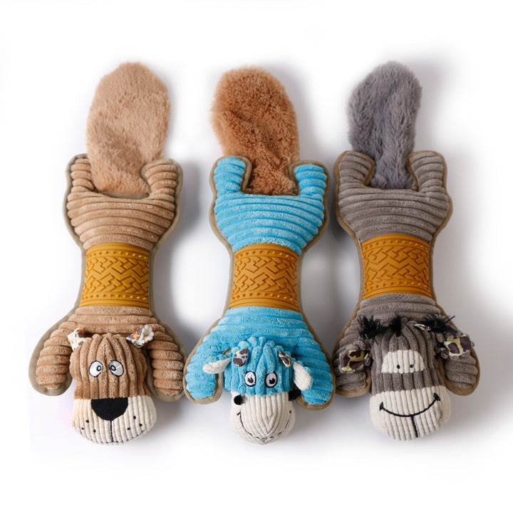 Plush Dog Toys for Interactive Chew and Tug Games