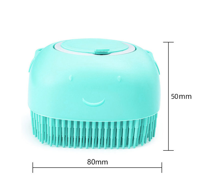 Silicone Pet Massage Brush for Easier Dog Bathing