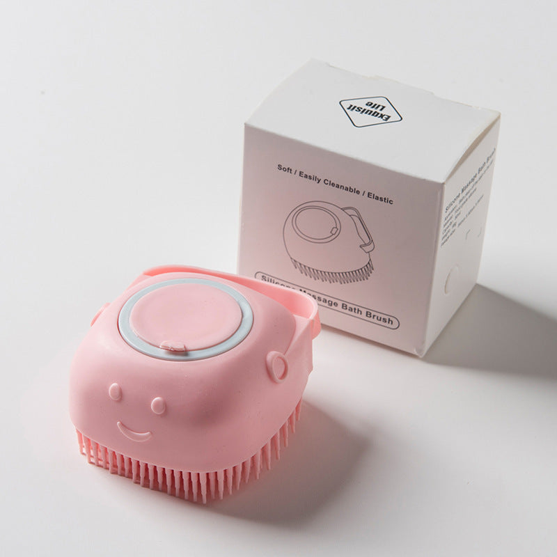 Silicone Pet Massage Brush for Easier Dog Bathing