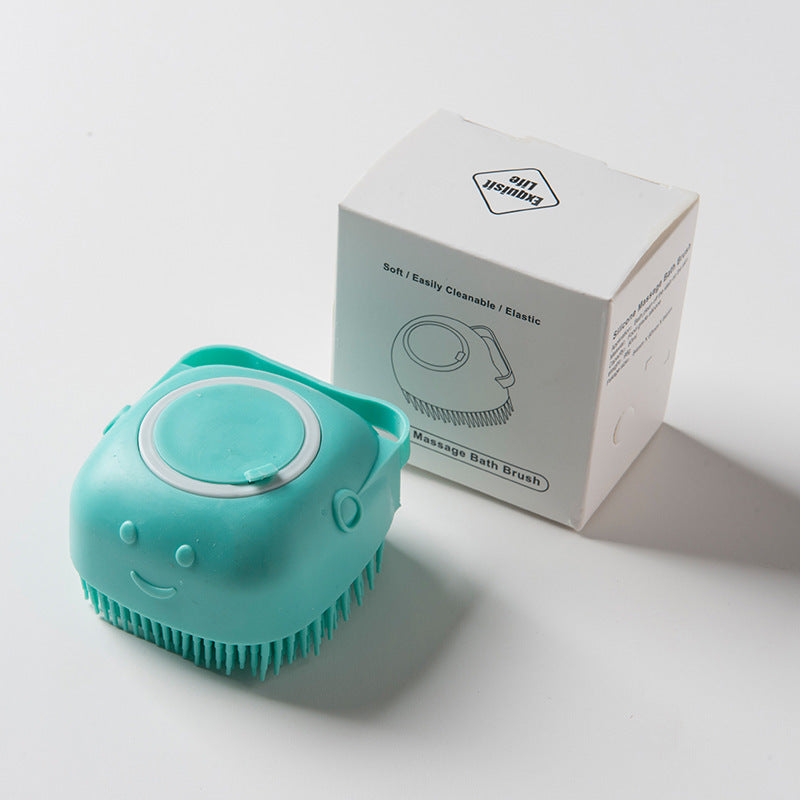Silicone Pet Massage Brush for Easier Dog Bathing