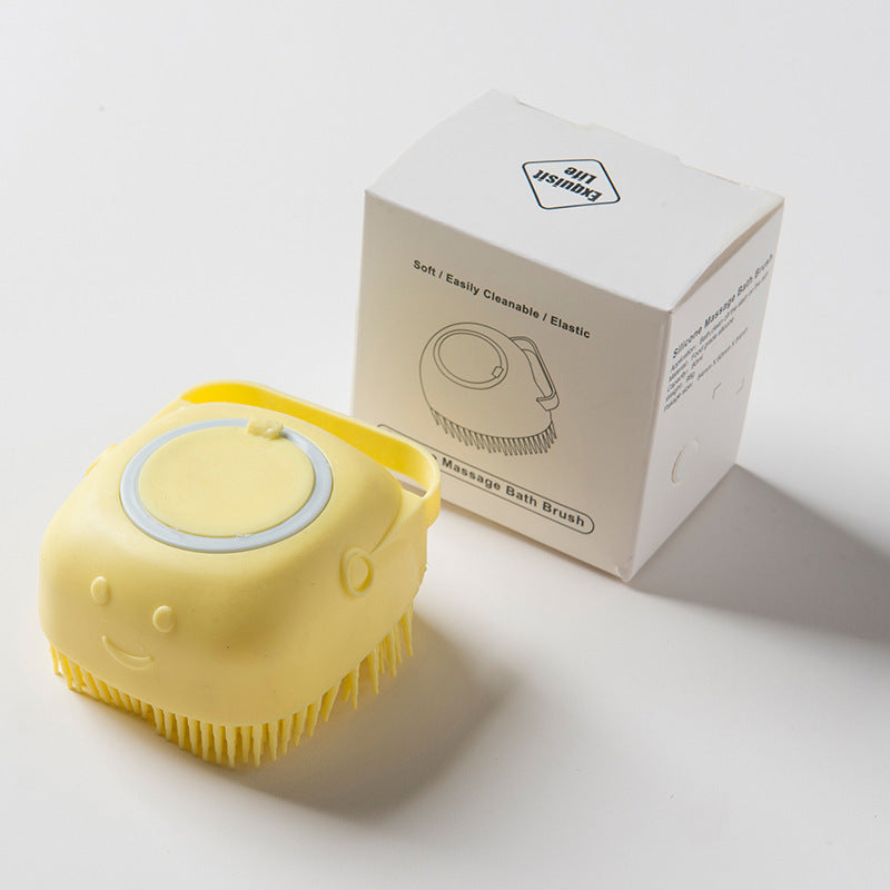 Silicone Pet Massage Brush for Easier Dog Bathing
