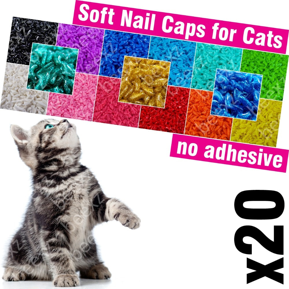 Cat Nail Caps for Scratch Protection, No-Glue Design