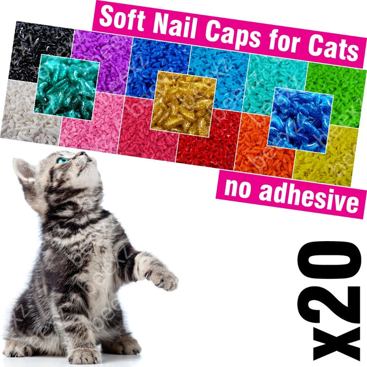 Cat Nail Caps for Scratch Protection, No-Glue Design