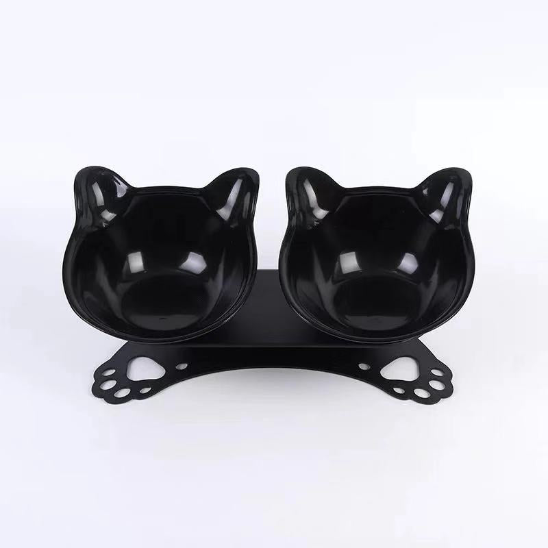 Elevated Cat Bowls, 15-Degree Comfortable Feeding