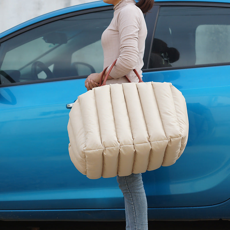 Padded Pet Carrier Bag – Cozy Car Nest & Handbag